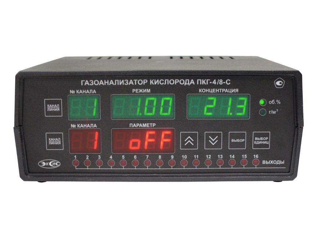 Стационарный газоанализатор кислорода ПКГ-4/8-С-К-16Р (N3819)